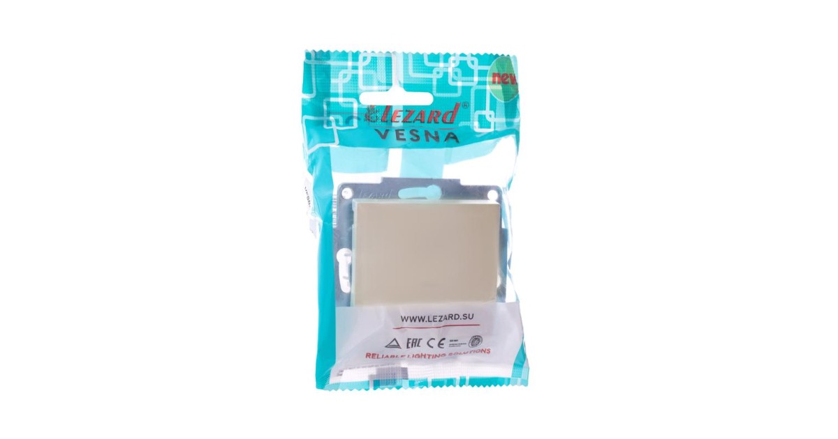 Купить Выключатель 1-кл. СП Vesna с индикацией механизм крем. 742-0388-111 Lezard оптом в Москве