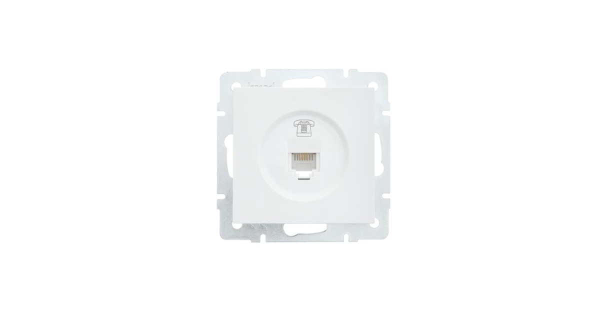Купить Розетка телефонная СП Vesna евро стандарт механизм бел. 742-0288-137 Lezard оптом в Москве
