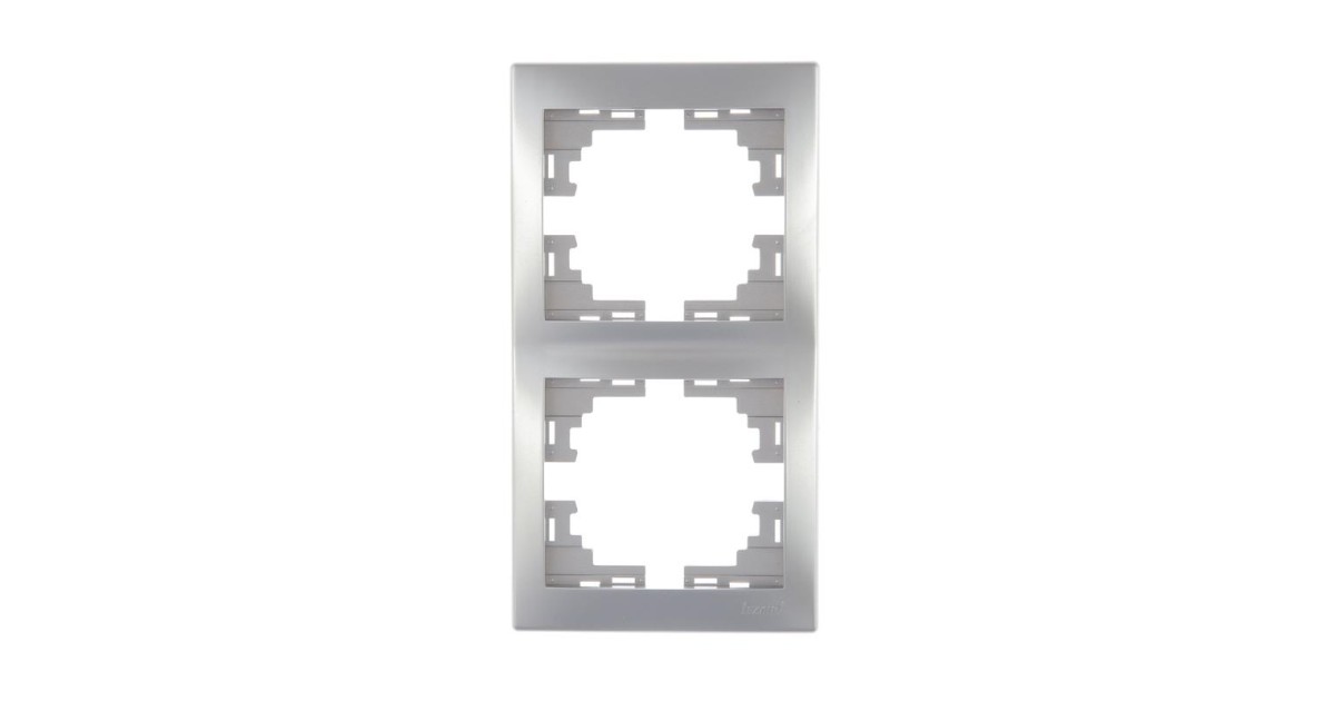 Купить Рамка 2-м Mira вертикал. сер. метал. 701-1000-152 Lezard оптом в Москве