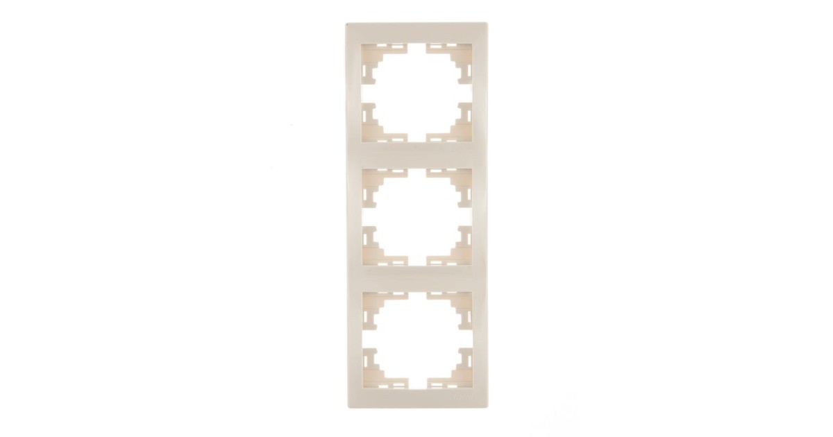 Купить Рамка 3-м Mira вертикал. крем. 701-0300-153 Lezard оптом в Москве