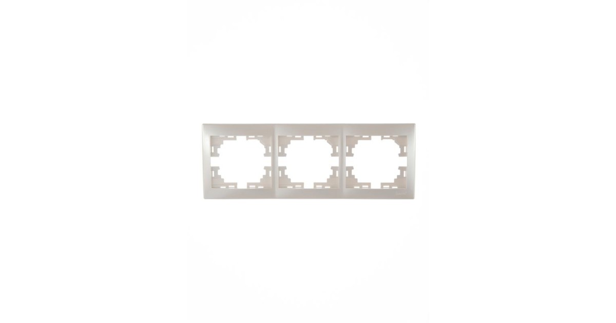 Купить Рамка 3-м Mira горизонт. жемчуж./бел. перламутр. 701-3000-148 Lezard оптом в Москве