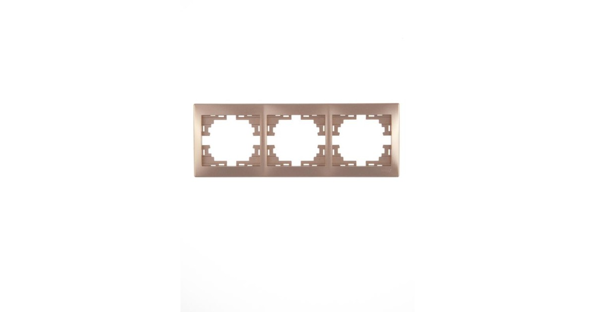 Купить Рамка 3-м Mira горизонт. свет. корич. 701-3100-148 Lezard оптом в Москве