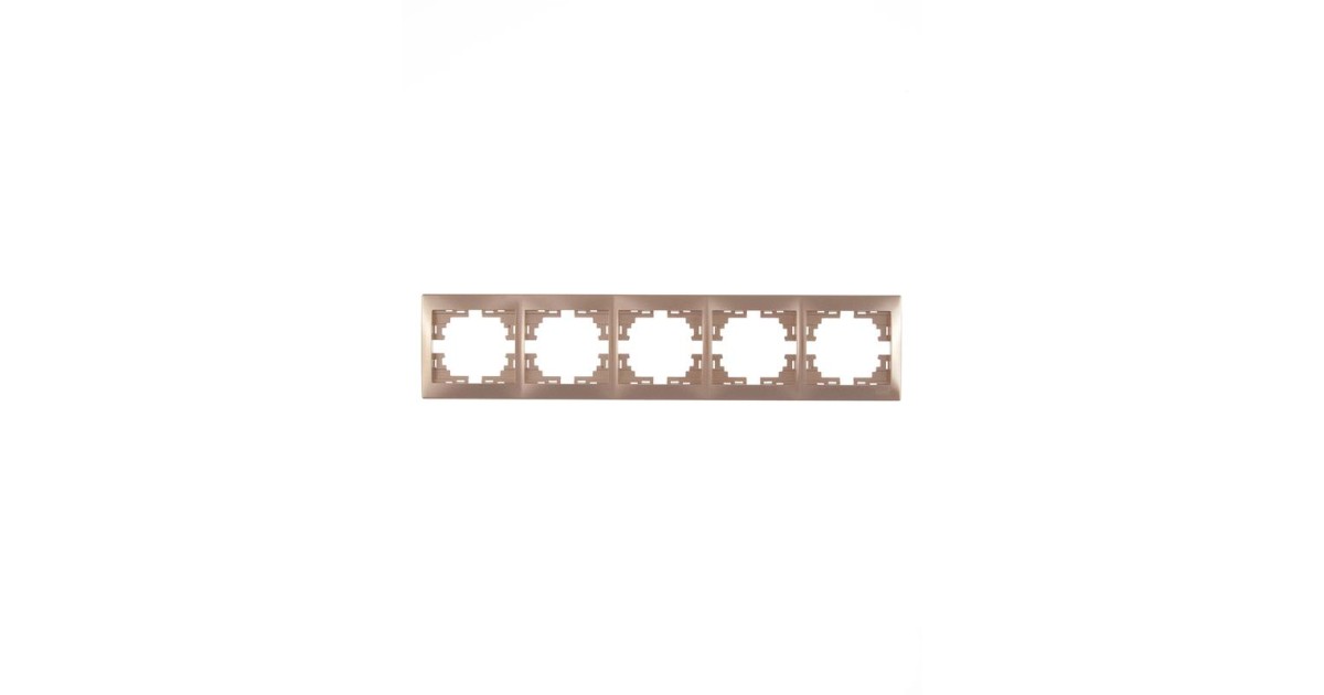 Купить Рамка 5-м Mira горизонт. свет. корич. 701-3100-150 Lezard оптом в Москве
