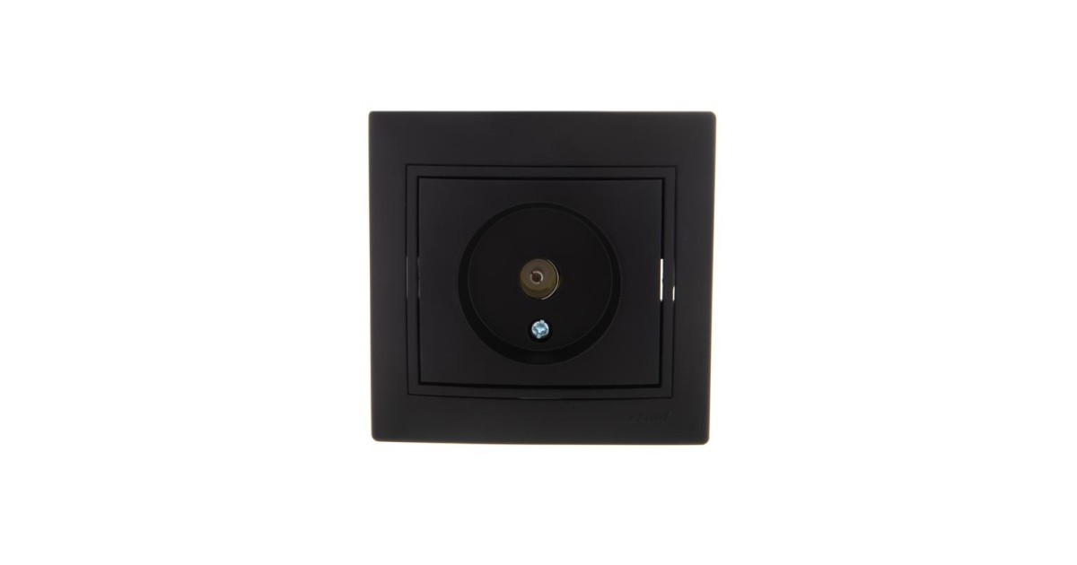 Купить Розетка телевизионная проходная TV СП Mira черн. бархат 701-4242-129 Lezard оптом в Москве