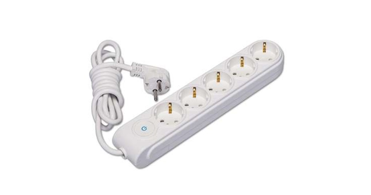 Купить Удлинитель 5х5м с заземл. 16А IP20 с выкл. защ. шторки N5310063 Makel оптом в Москве