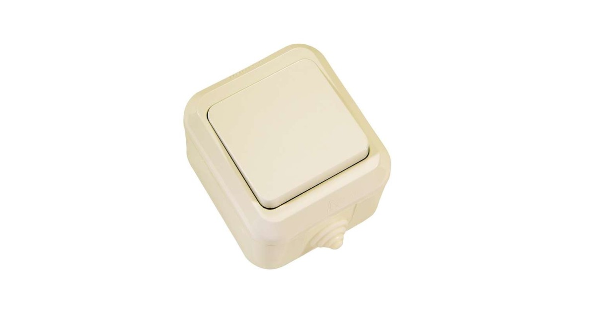 Купить Выключатель 1-кл. ОП 10А IP44 п/герм. крем. 18200 Makel оптом в Москве