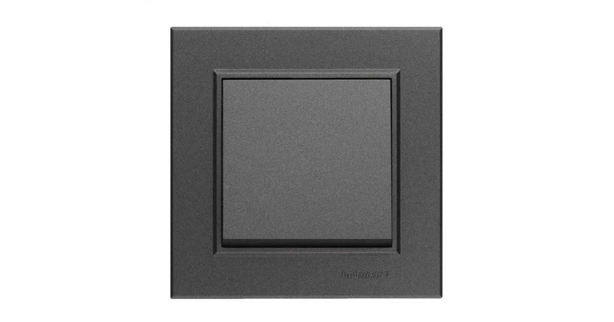 Купить Выключатель 1-кл. СП Karea 10А IP20 дым. металлик 56050001 Makel оптом в Москве