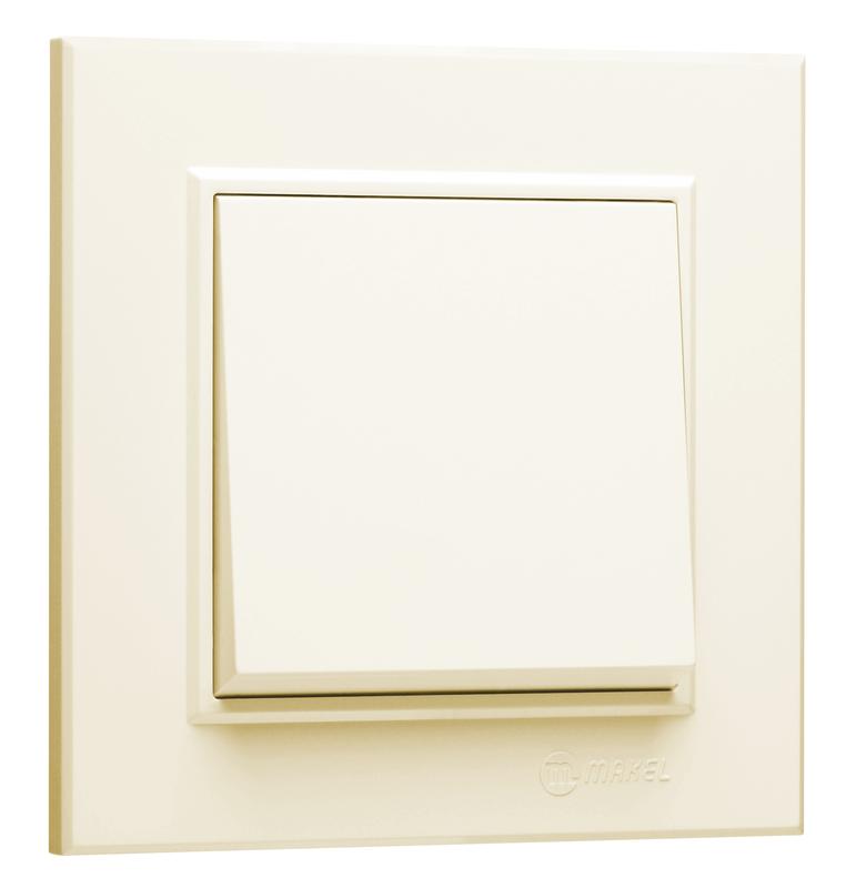 Выключатель 1-кл. СП Karea 10А IP20 крем. 56010001 - Makel