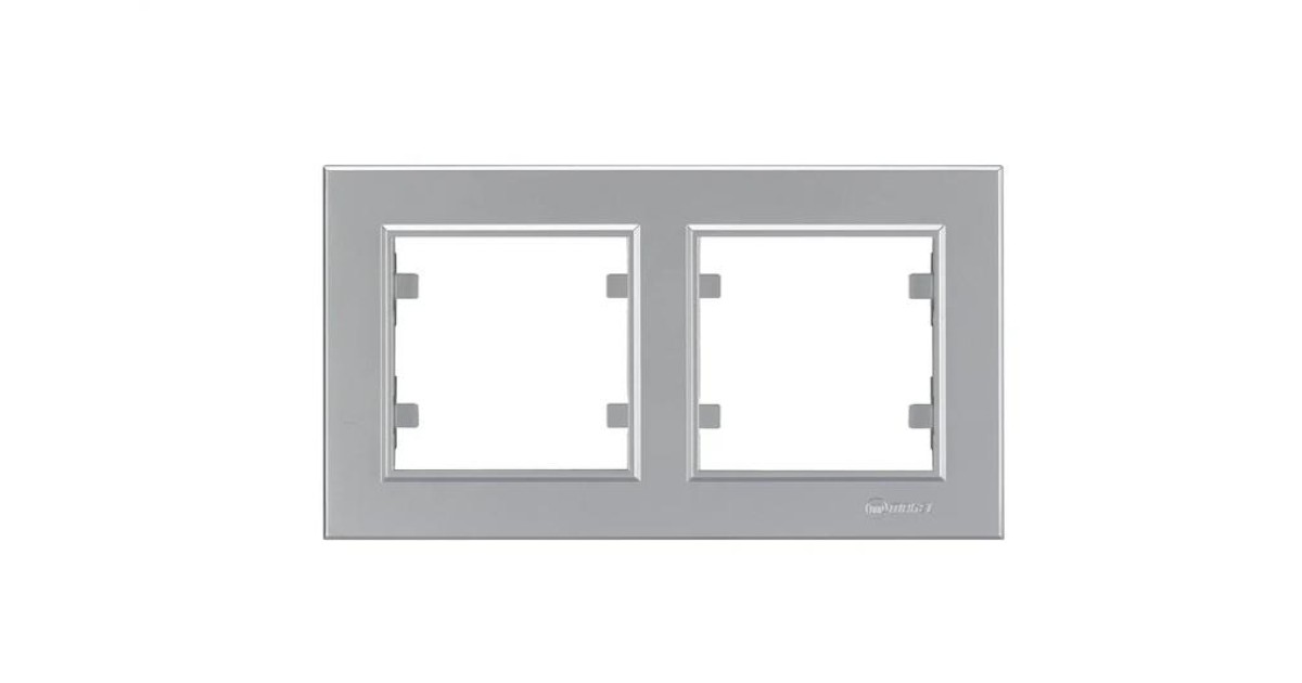 Купить Рамка 2-м Karea горизонт. серебр. 56065702 Makel оптом в Москве