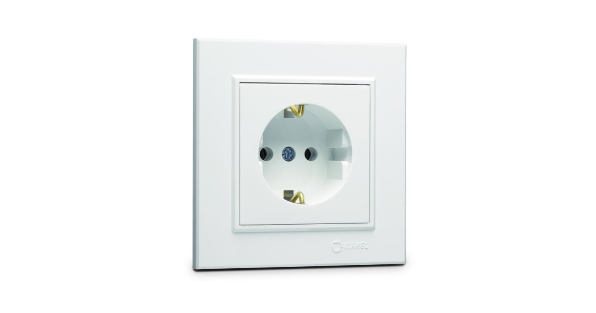 Купить Розетка с/з (Керамика) СП Karea 16А IP20 бел. 56001008 Makel оптом в Москве