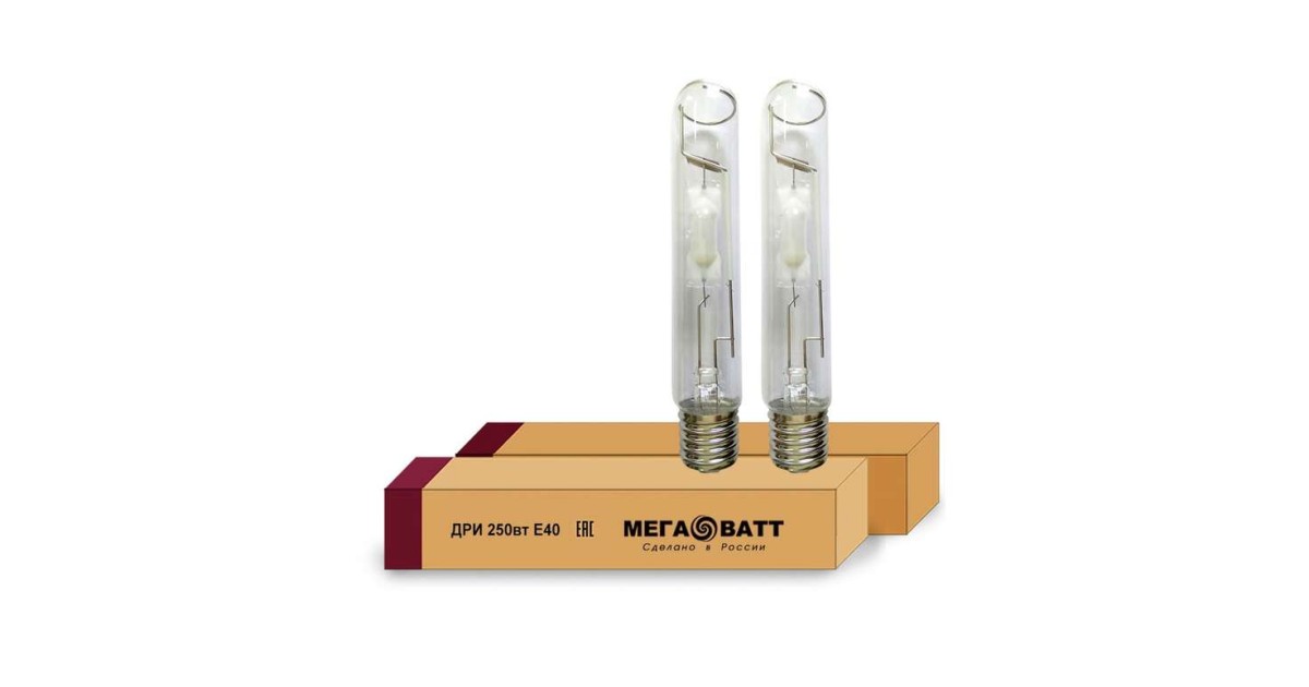 Купить Лампа газоразрядная металлогалогенная ДРИ 250/4000К E40 (25) 02966 МЕГАВАТТ оптом в Москве