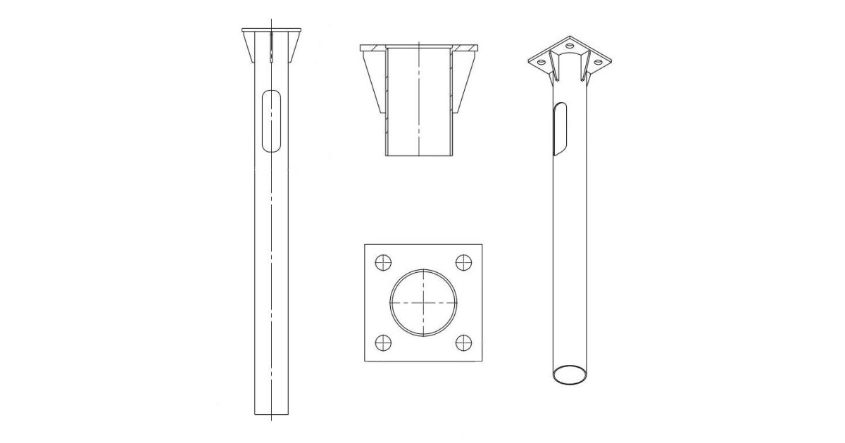 Купить Деталь фундамента закладная ЗДФ-0.108-1.5(К200-150-4х20)-02 (для ОГК/ОКК-6/7) В00000639 Пересвет оптом в Москве