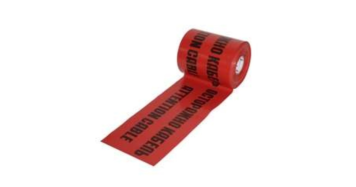 Купить Лента сигнальная ЛСЭ-300мм "Осторожно кабель" красн./черн. (рул.100м) 8274 Протэкт оптом в Москве