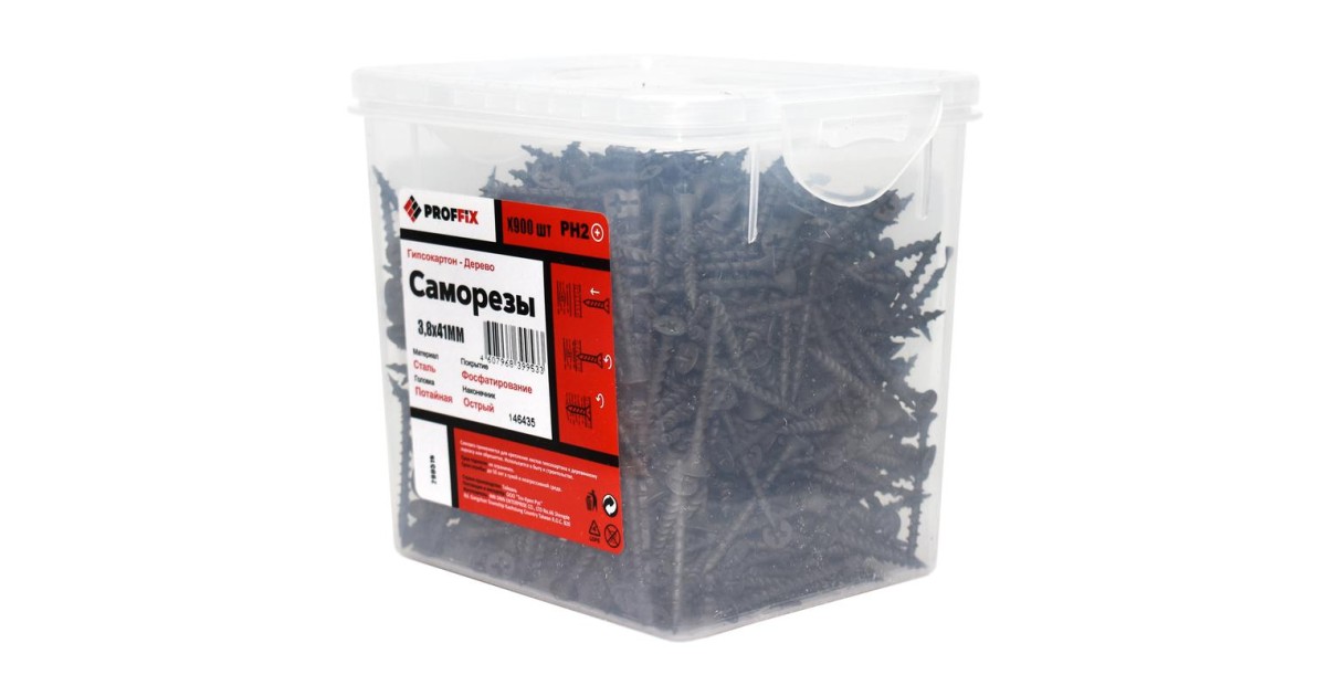 Купить Саморез усиленный гипсокартон-дерево 3.8х41 (TWN) (контейнер) (уп.900шт) Tech-Krep PRO/Zitar 146435 Zitar оптом в Москве