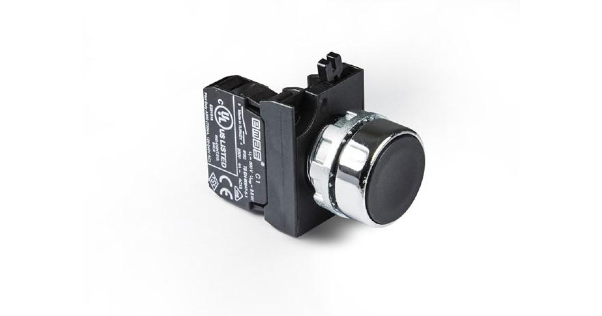 Купить Кнопка нажимная круглая черн. CM100DH (1НО) EMAS CM100DH CHINT оптом в Москве