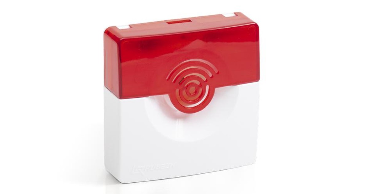 Купить Оповещатель охранно-пожарный комбинированный свето-звуковой ОПОП 124-7 12В корпус бел./красн. Rbz-226683 Рубеж оптом в Москве