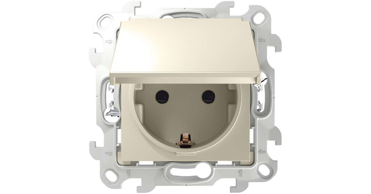 Купить Розетка 1-м СП 24 16А IP44 2P+E Push&Go механизм сл. кость 2420448-031 Simon оптом в Москве