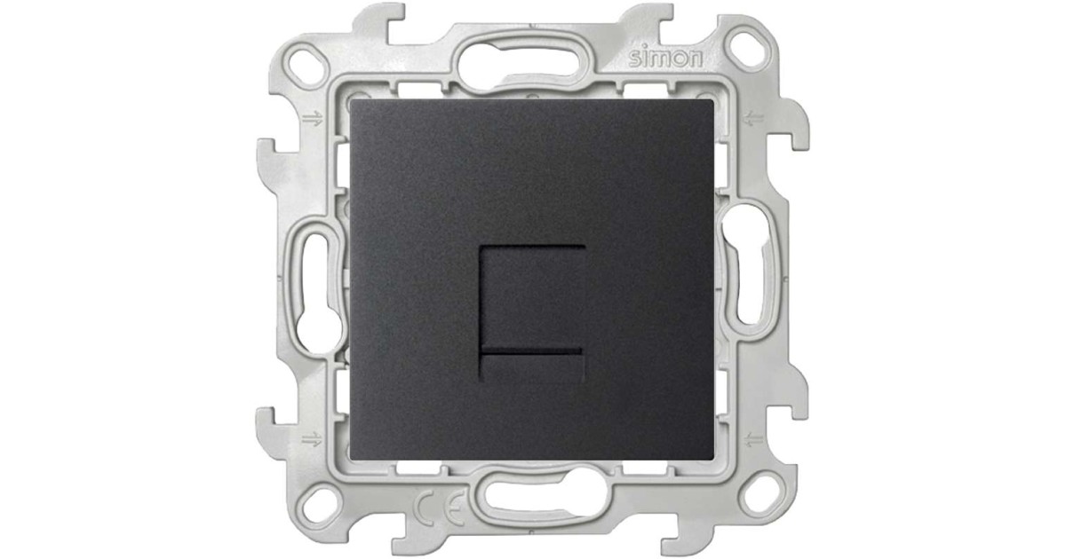Купить Розетка телефонная СП 24 RJ11 IP20 механизм графит 2410480-038 Simon оптом в Москве