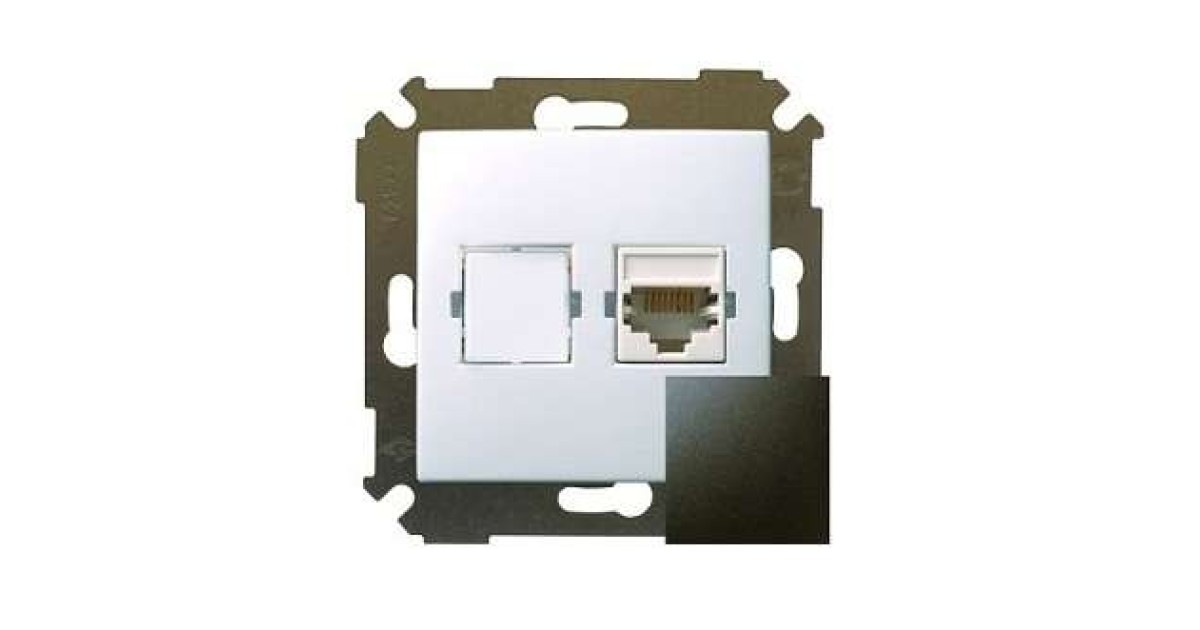 Купить Розетка компьютерная СП Simon34 RJ45 механизм графит Simon 34598-038 Simon оптом в Москве