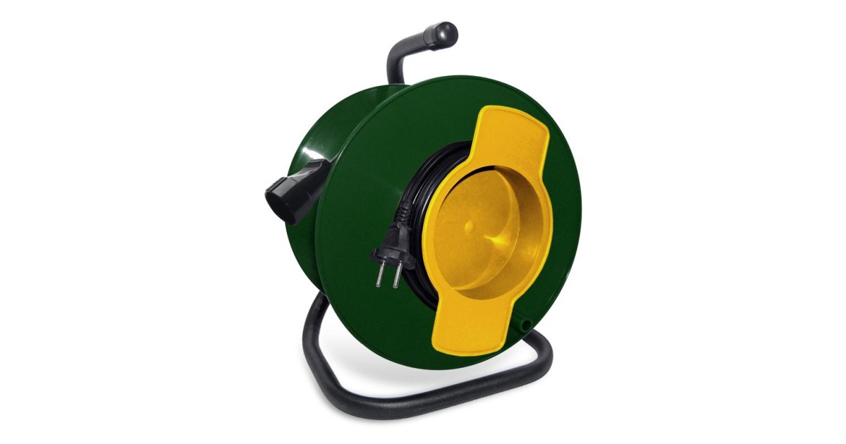 Купить Удлинитель на катушке 1х50м без заземл. 10А IP20 1.3кВт с выносн. розеткой 481S-2105 Союз оптом в Москве