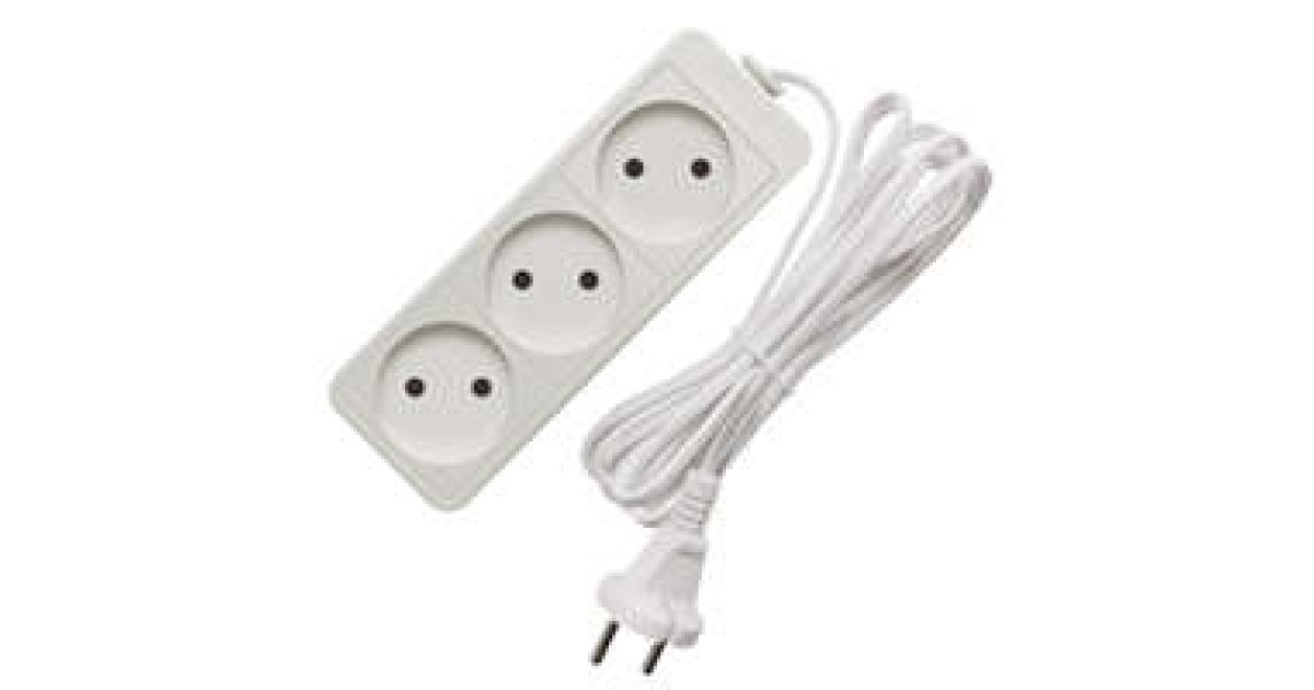 Купить Удлинитель 3х1.5м без заземл. 6А IP20 1.3кВт ШВВП 481S-0301 Союз оптом в Москве