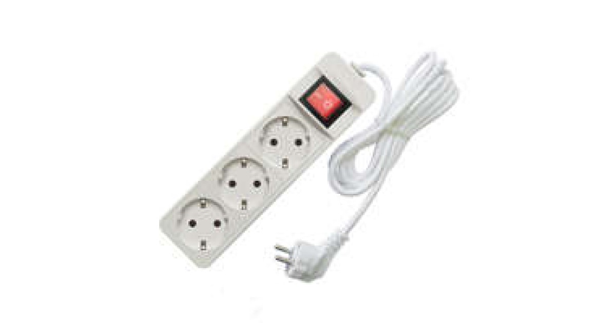 Купить Удлинитель 3х1.5м с заземл. 10А IP20 2.2кВт ПВС с выкл. 481S-7301 Союз оптом в Москве