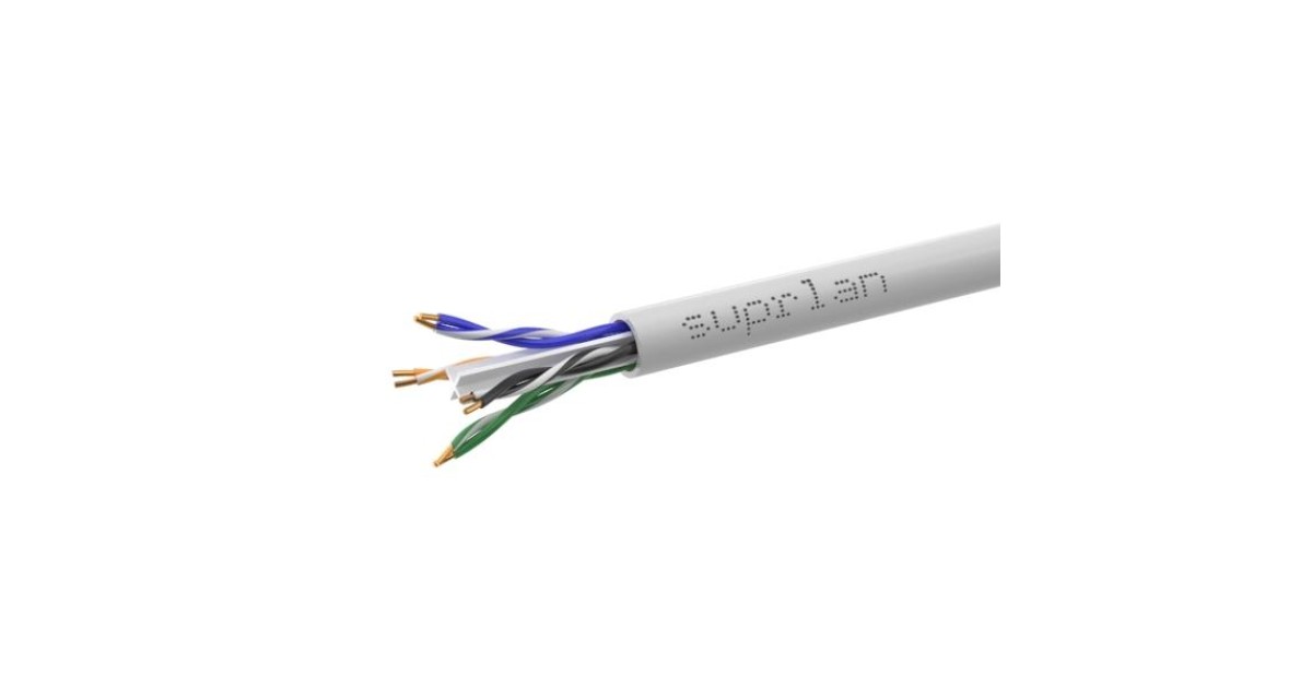 Купить Кабель витая пара U/UTP кат.6 4х2х23AWG solid Cu PVC Six сер. (м) 01-0316-1 SUPRLAN оптом в Москве