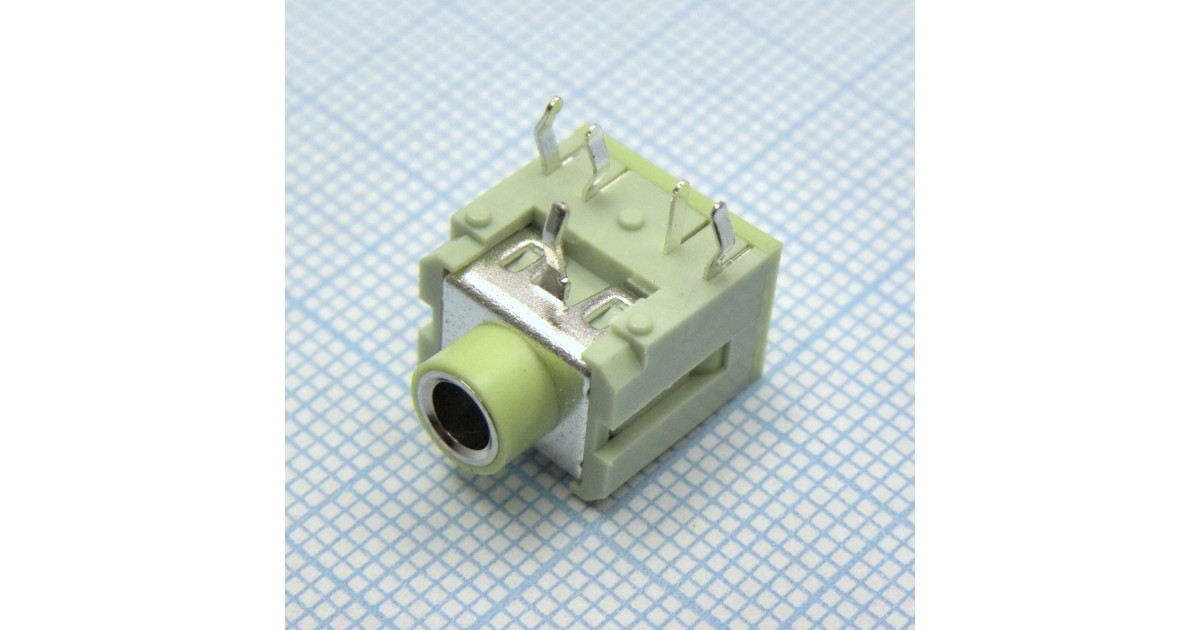 Купить TRS 3.5 (mini jack) PJ зел. AUK оптом в Москве