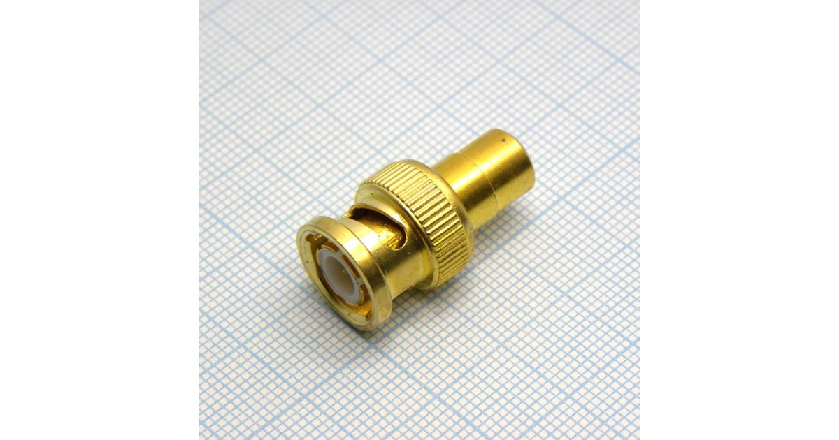 Купить BNC штекер - RCA гнездо gold . оптом в Москве