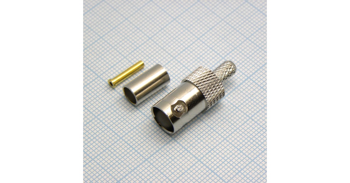 Купить BNC гнездо, обжим RG-58 . оптом в Москве