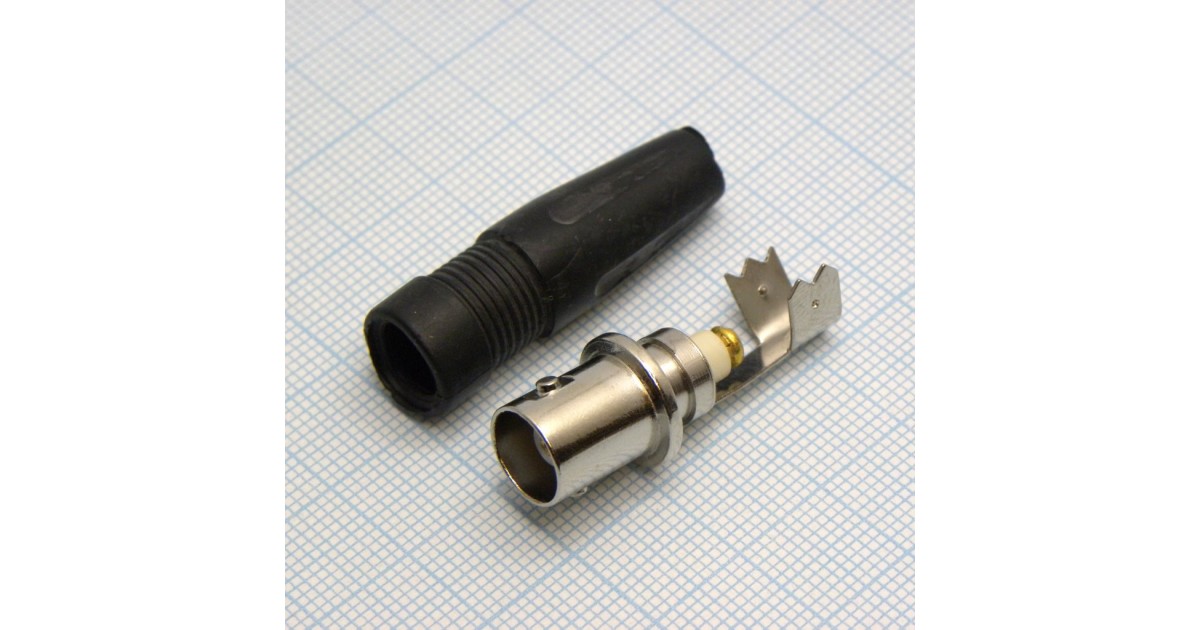 Купить BNC гнездо винт, пластиковый кожух . оптом в Москве