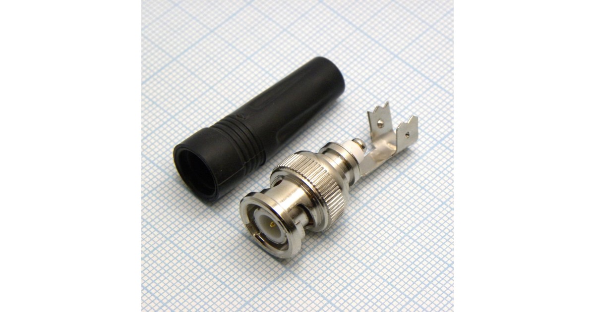 Купить BNC штекер, винт, пластиковый кожух . оптом в Москве