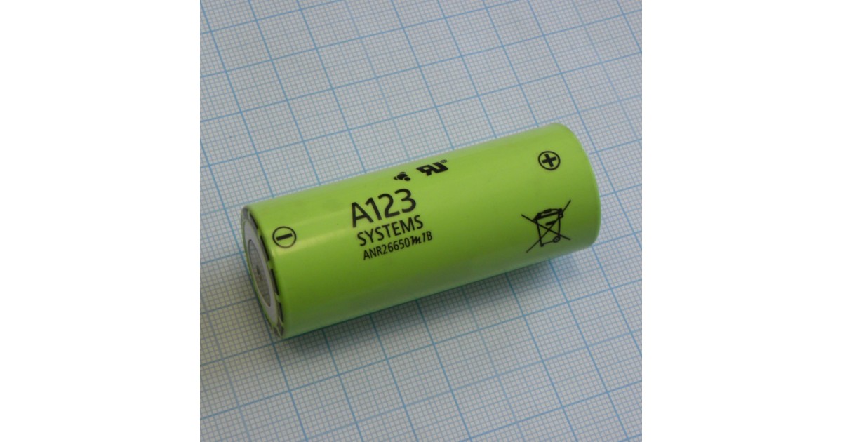 Купить Аккумулятор 26х65мм ANR26650M1B A123 оптом в Москве