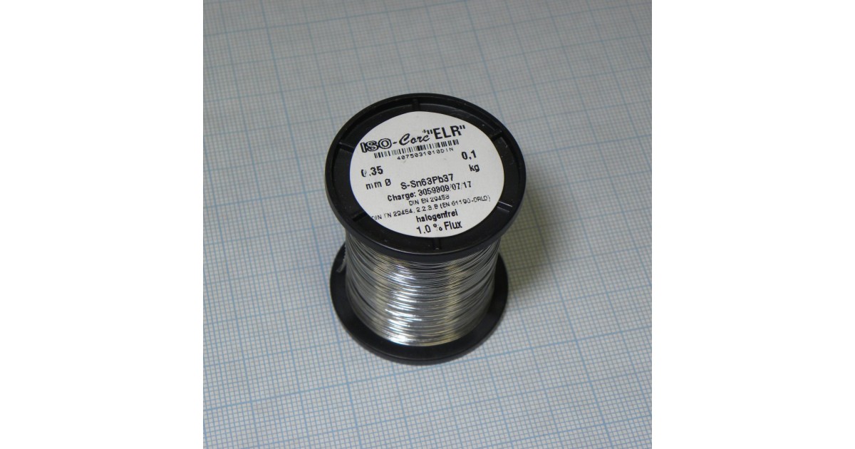 Купить Припой Sn63Pb37 ELR  0.35мм 100гр FELDER оптом в Москве