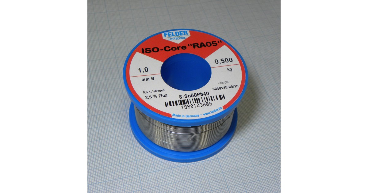 Купить Припой Sn60Pb40 RA  1.0мм 500гр акт FELDER оптом в Москве