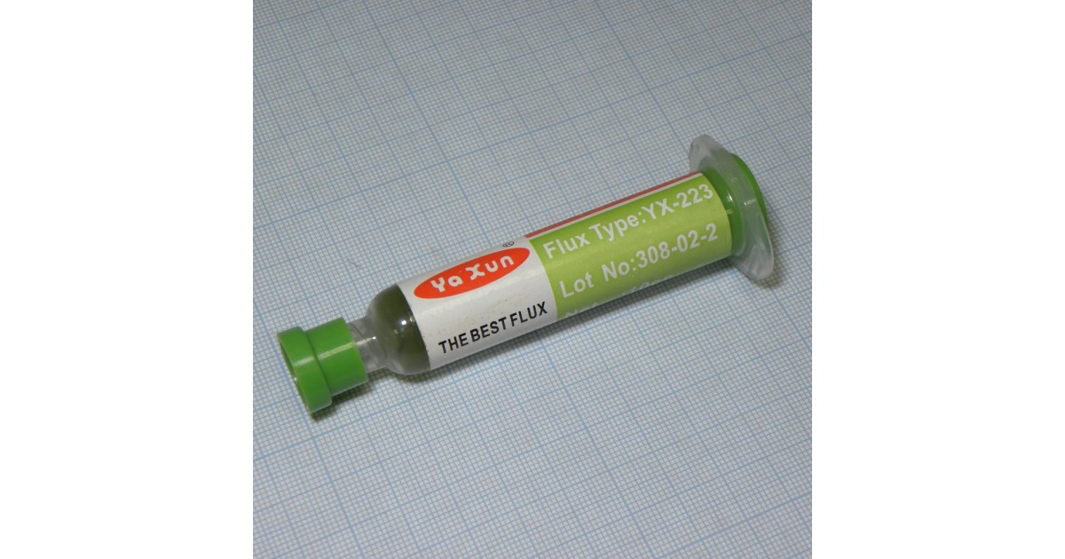 Купить ФЛЮС-паста YX-223 шприц 10гр. (зеленая) . оптом в Москве