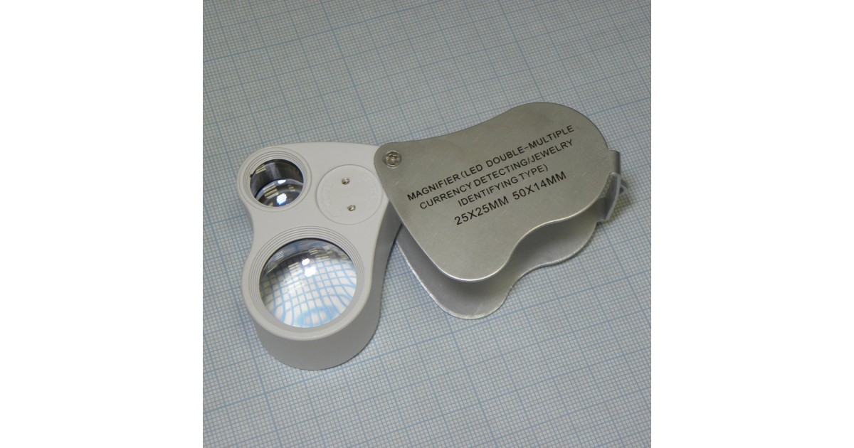 Купить Линза х25+х50 складная в футляре с подсв . оптом в Москве