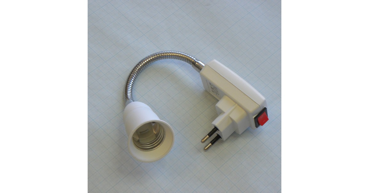 Купить Переходник вилка 220В с выкл.- Е27 Ecola оптом в Москве