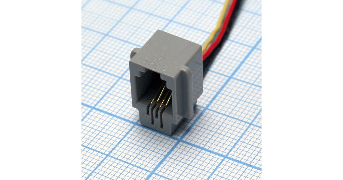 Купить TJ4P4C розетка с проводом  (206) 106 CZT оптом в Москве