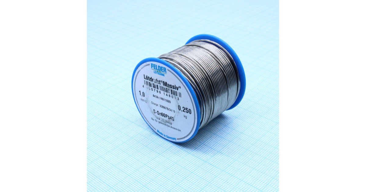 Купить Припой Sn60Pb40  1.0мм 250гр без флюса FELDER оптом в Москве