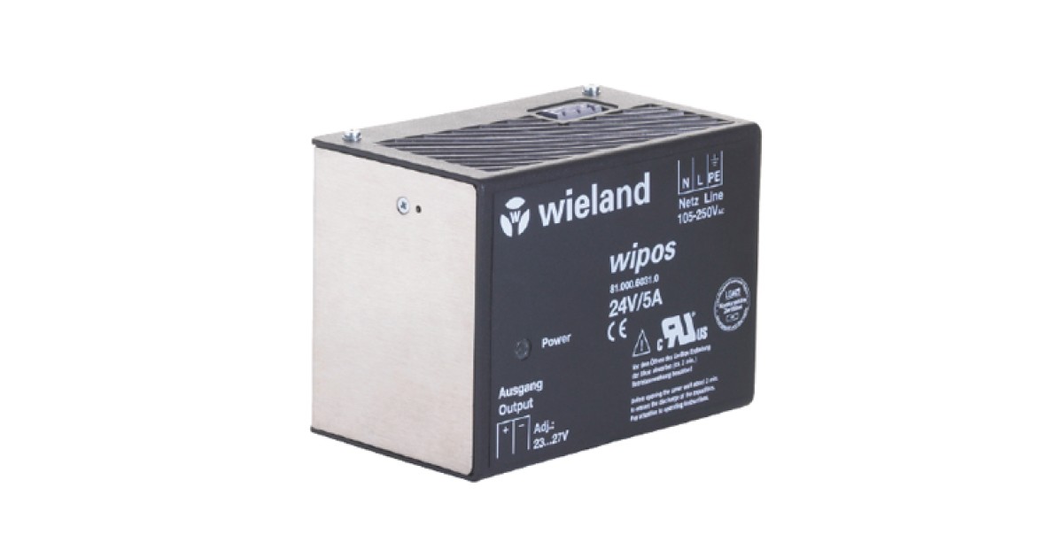 Купить Блок питания WIPOS 24VDC/5,0A 1PH H Wieland Electric оптом в Москве