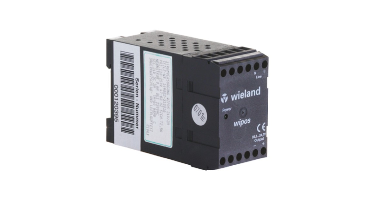 Купить Блок питания WIPOS 24VDC/1,25A 1PH V Wieland Electric оптом в Москве