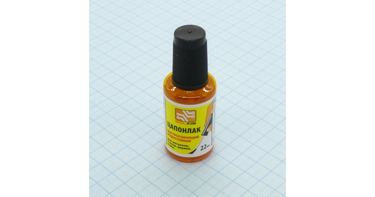 Купить Цапон - Лак  22мл. жёлтый с кисточкой --- оптом в Москве