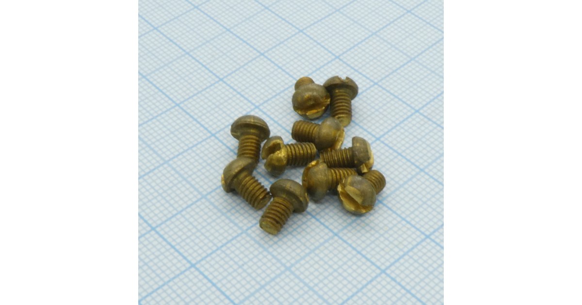 Купить Винт М4.0х 6 (10шт.)  п/к латунь Россия оптом в Москве