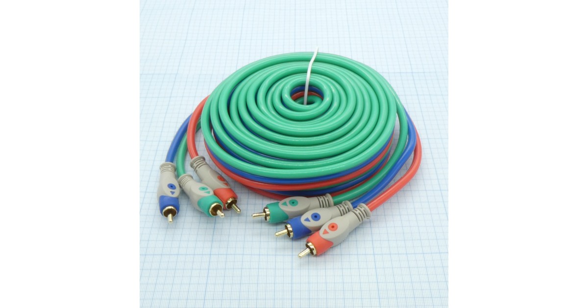 Купить Шнур 3RCA - 3RCA  (AV628)G 5м. SUOER оптом в Москве
