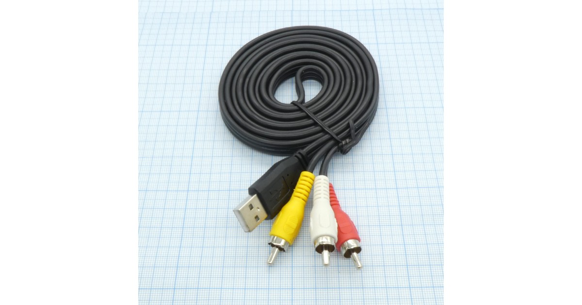 Купить Шнур USB - 3RCA   (1.8м) SUOER оптом в Москве