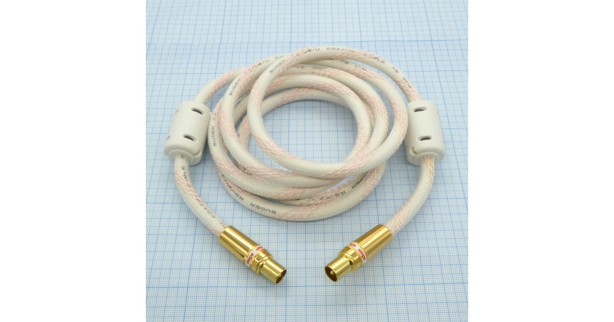 Купить Шнур ТВ шт. - ТВ шт. 1.8м. SUOER оптом в Москве