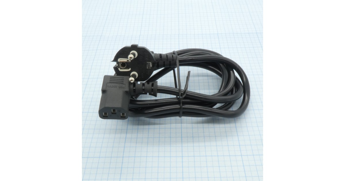 Купить Шнур сеть-компьютер евровилка угл. . оптом в Москве