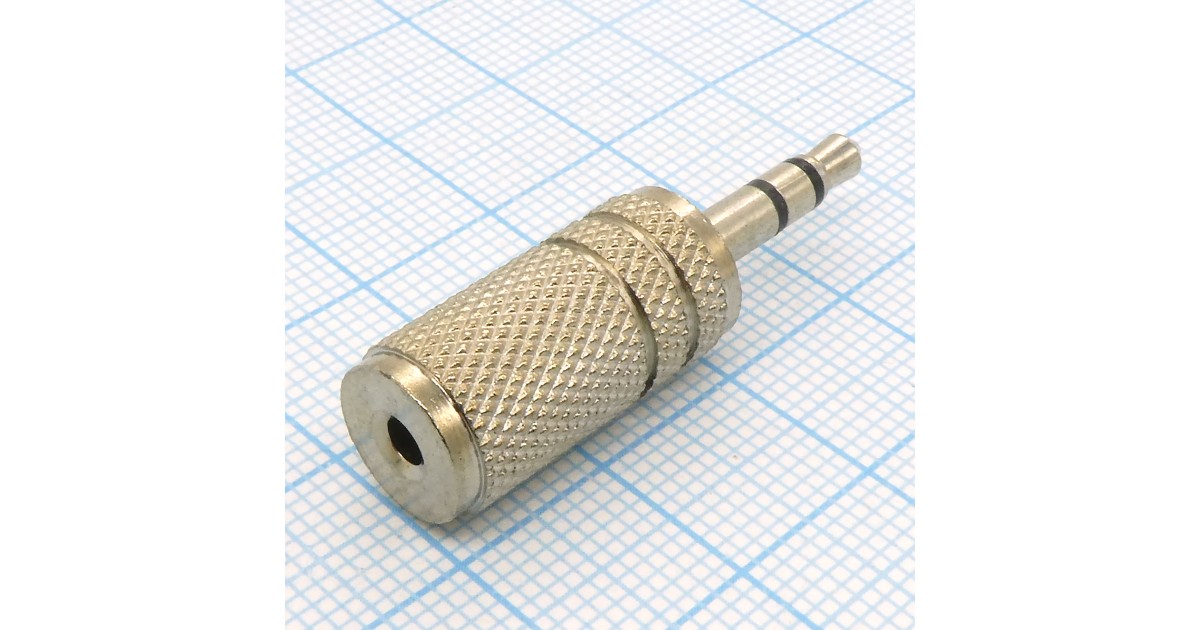 Купить AD TRS штекер 3,5 - TRS гнездо 2,5 метал . оптом в Москве