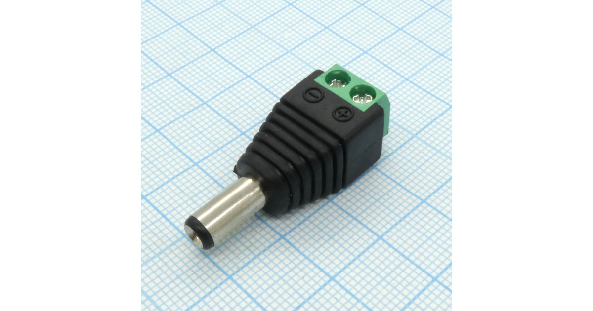 Купить штекер 5.5*2.5 без пайки (клеммник)* . оптом в Москве